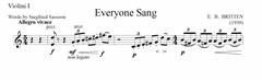 Everyone Sang - Violin I Part (Digital Download)