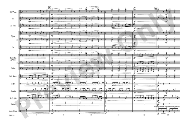 A New World, Movement Three – Marching Band Conductor Score & Parts (Digital Download)