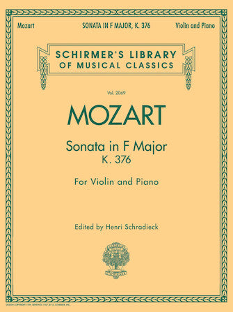 Mozart - Sonata in FMaj K376 - Violin/Piano Accompaniment Schirmer 50486484