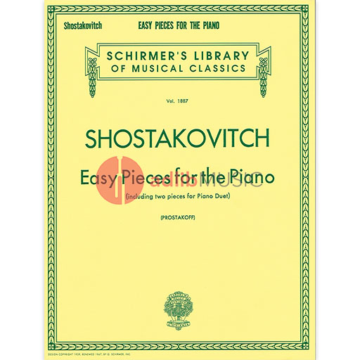 Shostakovich - Easy Pieces Lib1887 - Piano Schirmer 50262590