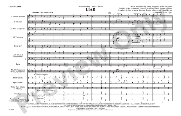 Liar – Marching Band Conductor Score & Parts (Digital Download)