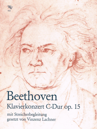 Beethoven - Concerto no 1 in C Major Op 15 - Piano/String Orch Full Score - arr Lachner - Verlag Walter Wollenweber