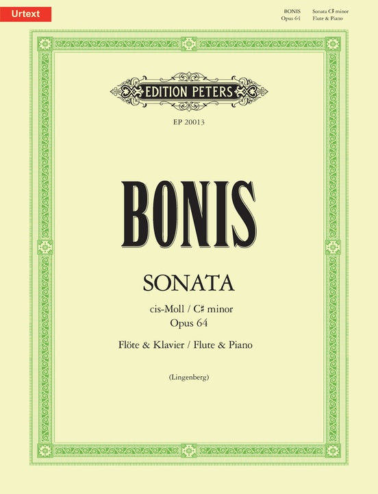 Sonata for Flute/Piano in C# Minor Op.4 - Bonis - Peters