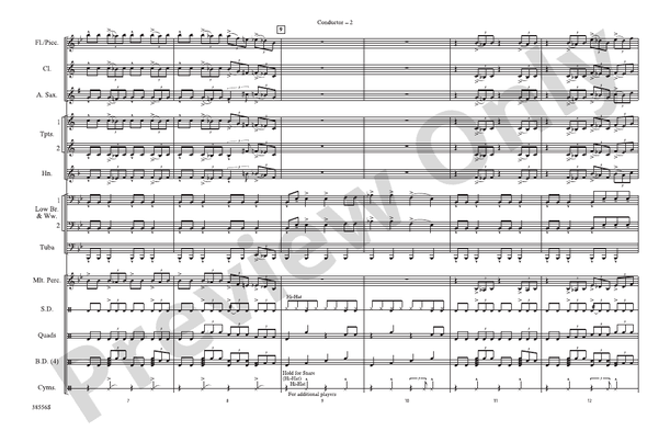 Burn It to the Ground – Marching Band Conductor Score & Parts (Digital Download)