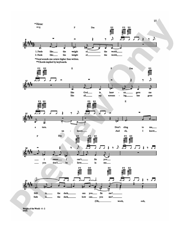 Weight of the World - Guitar TAB (Digital Download)