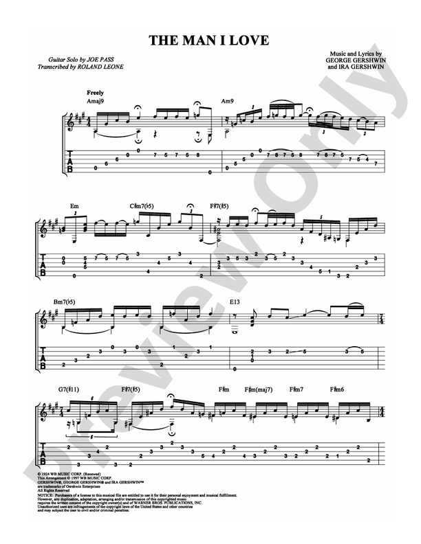 The Man I Love - Guitar Solo/TAB (Digital Download)
