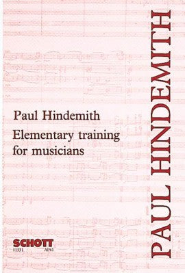 Hindemith - Elementary Training for Musicians - Text Schott ED11331