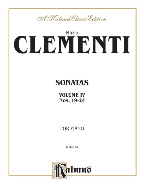 Clementi - Piano Sonatas (Volume IV) - Piano Solo (Digital Download)