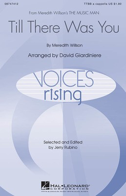 Till There Was You - (from The Music Man) - Meredith Wilson - TTBB David Giardiniere Hal Leonard Choral Score Octavo