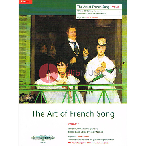 Art of French Song Volume 2 - High Voice Vocal Score - Various - Peters EP7520A