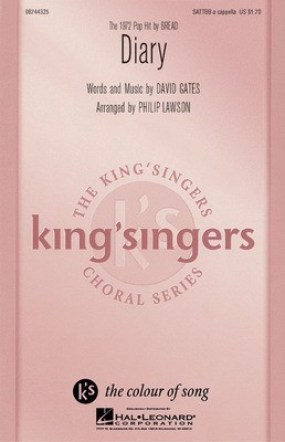 Diary - David Gates - SATTBB Philip Lawson Hal Leonard Choral Score Octavo