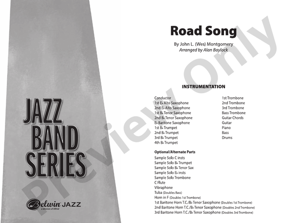 Road Song – Jazz Ensemble Conductor Score & Parts (Digital Download)