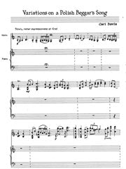 Variations on a Polish Beggar's Song - Violin (Digital Download)