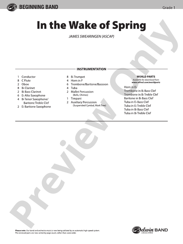 In Their Honor - Concert Band Conductor Score & Parts (Digital Download)