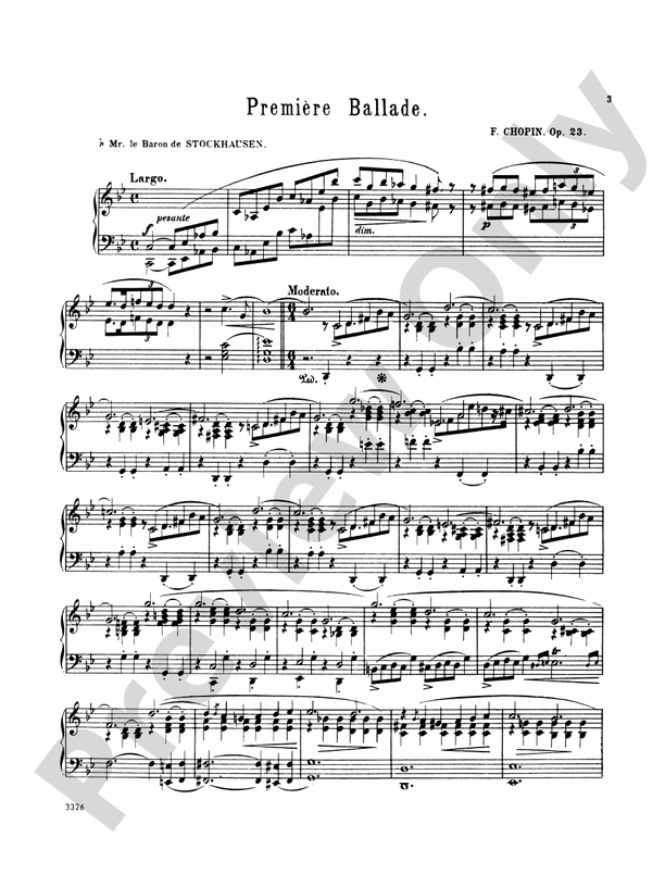 Chopin - Ballades (Ed. Franz Liszt) - Piano Solo (Digital Download)