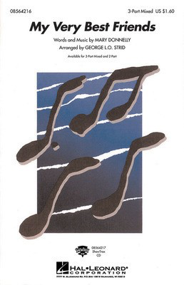 My Very Best Friends - Mary Donnelly - 2-Part George L.O. Strid Hal Leonard Choral Score Octavo