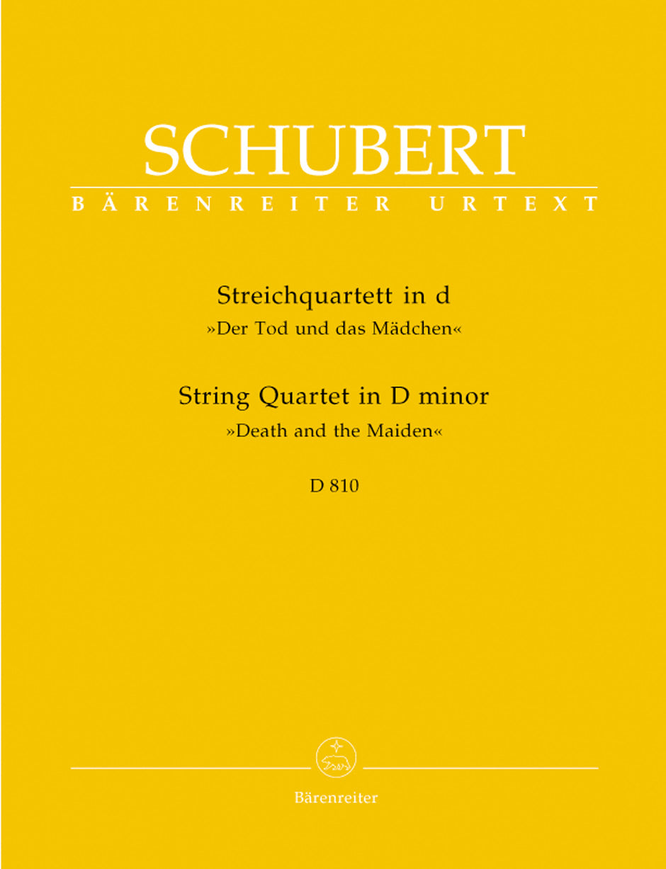 Schubert - String Quartet in Dmaj D810 Death and the Maiden - String Quartet Barenreiter BA5613