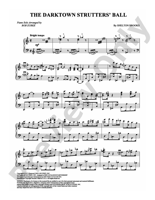 The Darktown Strutter's Ball - Piano (Digital Download)