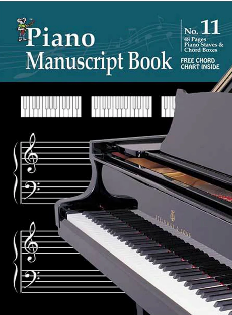 Manuscript Book 11 Staves & Chord Boxes 48pp