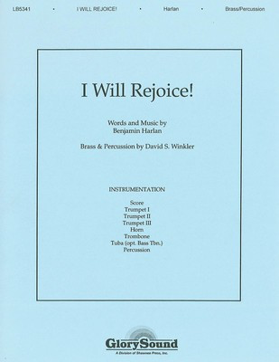 I Will Rejoice - Benjamin Harlan - Shawnee Press Instrumental Parts