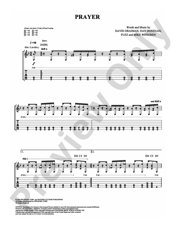 Prayer - Guitar TAB (Digital Download)
