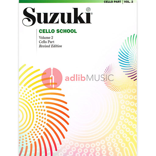 Suzuki Cello School Book/Volume 2 - Cello Book Only, No CD International Edition Summy Birchard 0481S