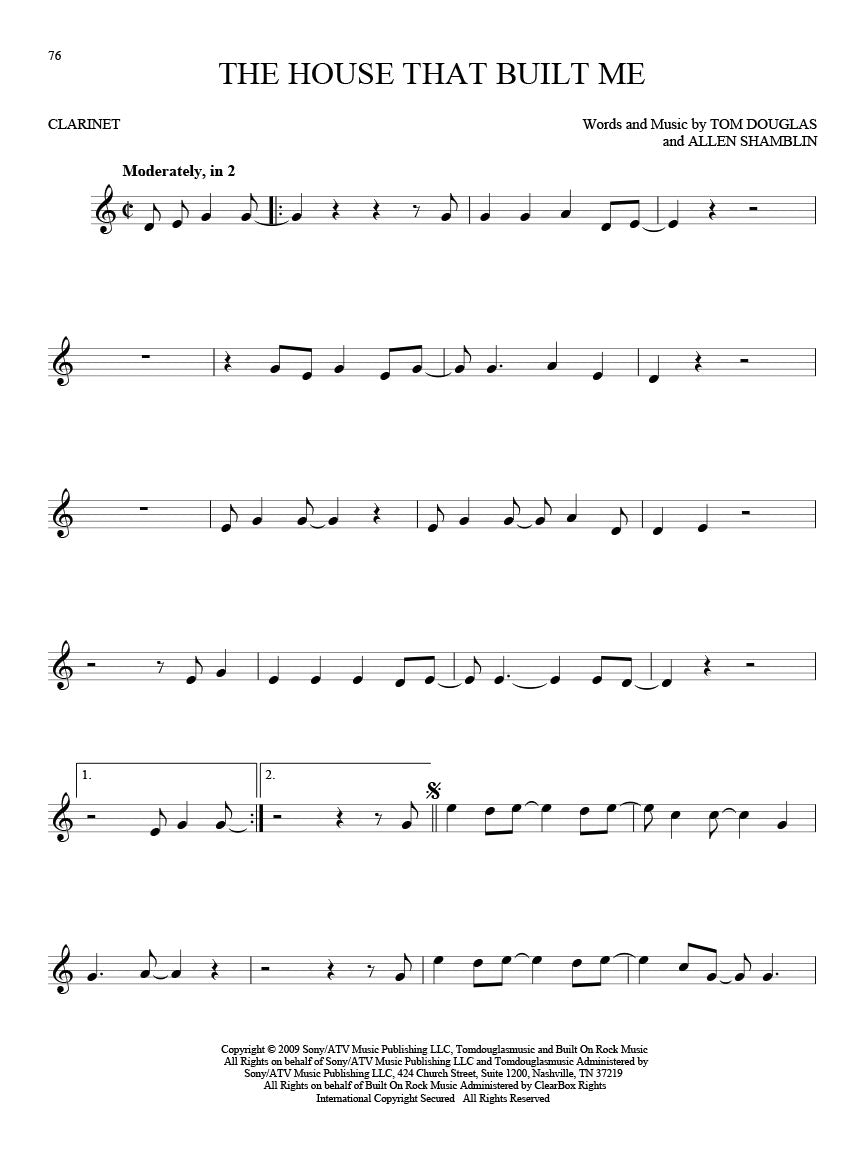 101 Hit Songs - Clarinet Solo - Hal Leonard 197182