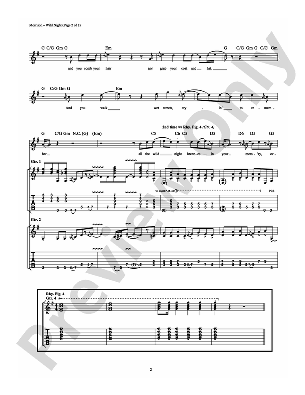Wild Night - Guitar TAB (Digital Download)