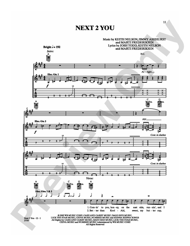 Next 2 You - Guitar TAB (Digital Download)