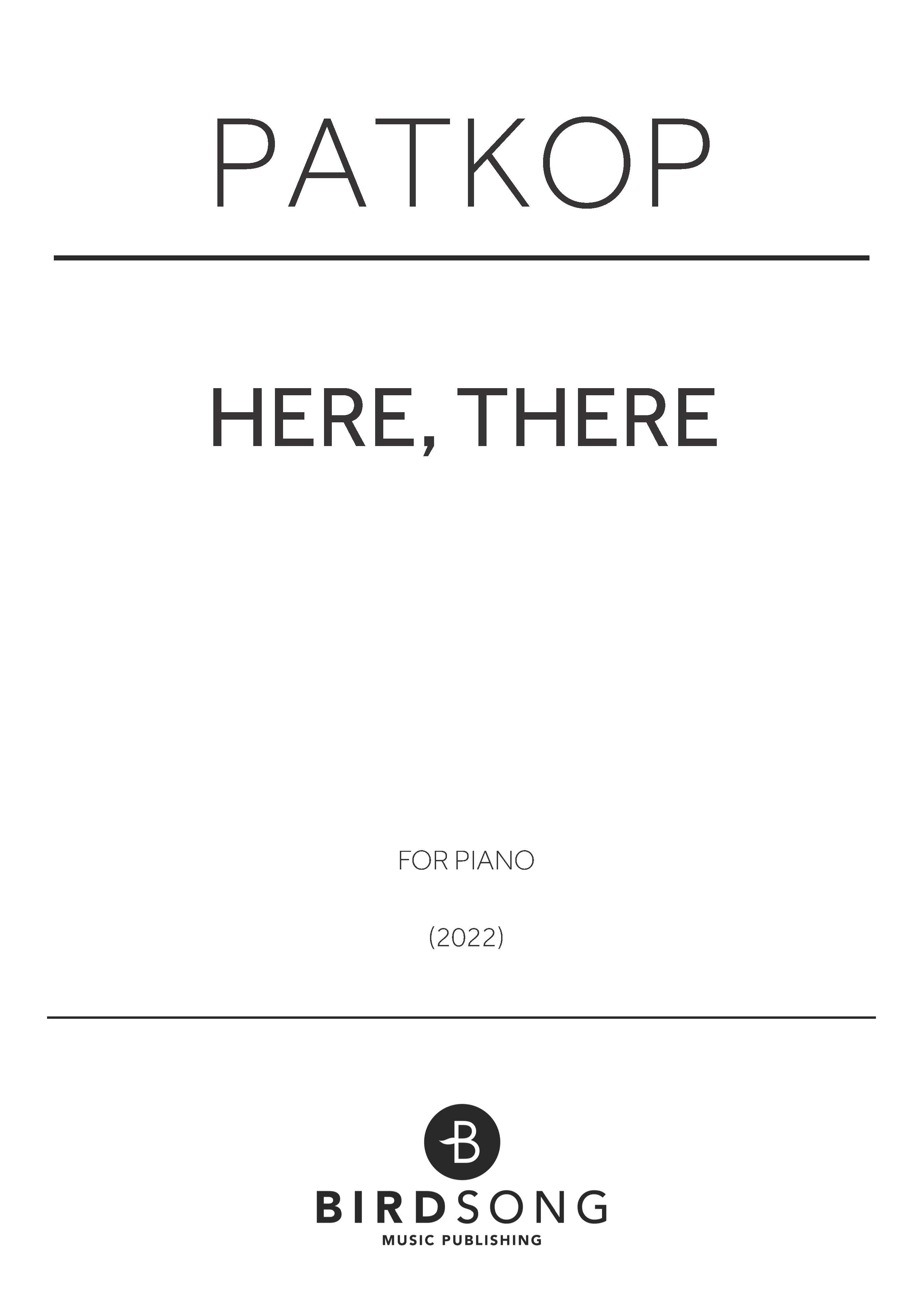 PatKop - here, there - Piano Solo (Digital Download)