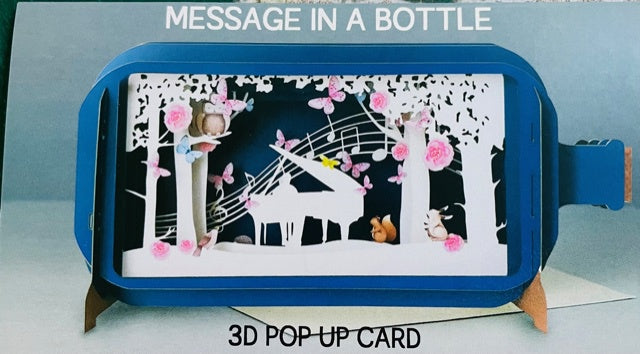 Greeting Card - Pop Up Grand Piano