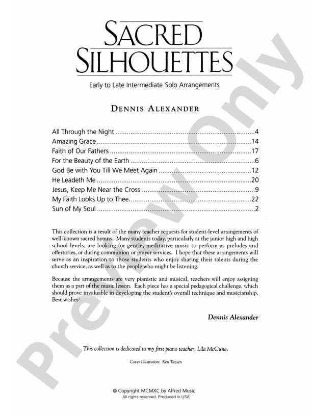 Sacred Silhouettes - Piano (Digital Download)