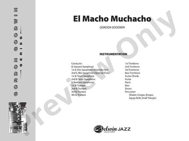El Macho Muchacho - Jazz Ensemble Conductor Score & Parts(Digital Download)