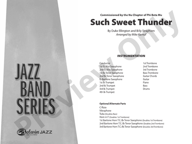 Such Sweet Thunder – Jazz Ensemble Conductor Score & Parts (Digital Download)
