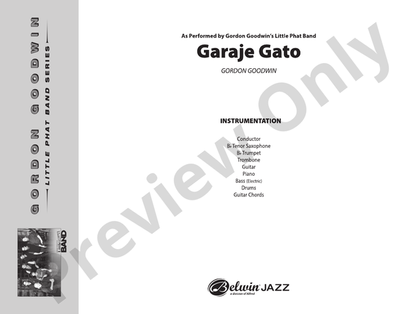 Garaje Gato (Grade 4.5) – Jazz Ensemble Conductor Score & Parts (Digital Download)