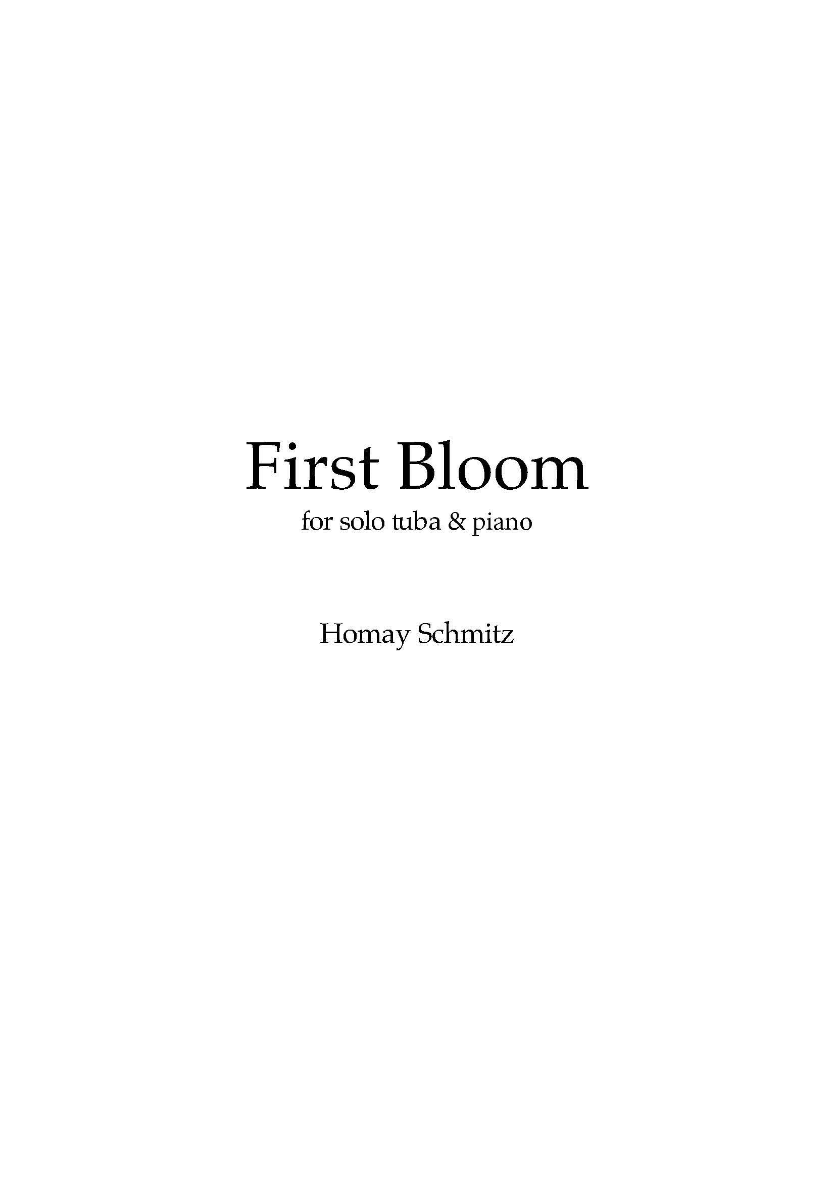 First Bloom - Tuba/Piano Accompaniment (Digital Download)
