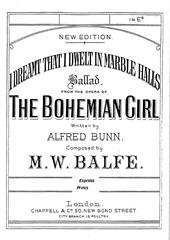 I Dreamt That I Dwelt In Marble Halls (from 'The Bohemian Girl') - Eb Major Vocal/Piano (Digital Download)