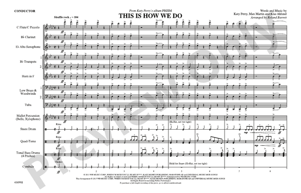This Is How We Do – Marching Band Conductor Score & Parts (Digital Download)