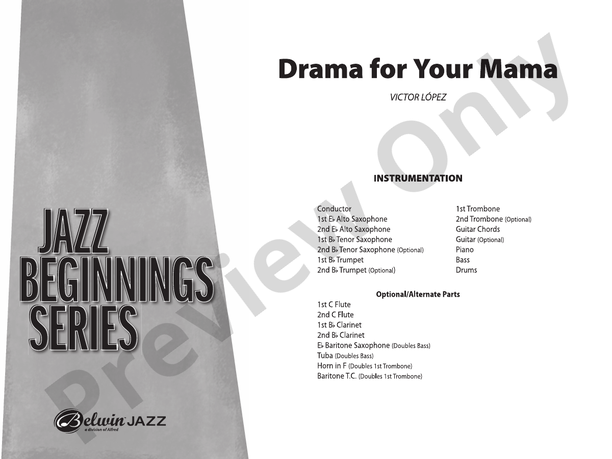 Drama for Your Mama - Jazz Ensemble Conductor Score & Parts(Digital Download)