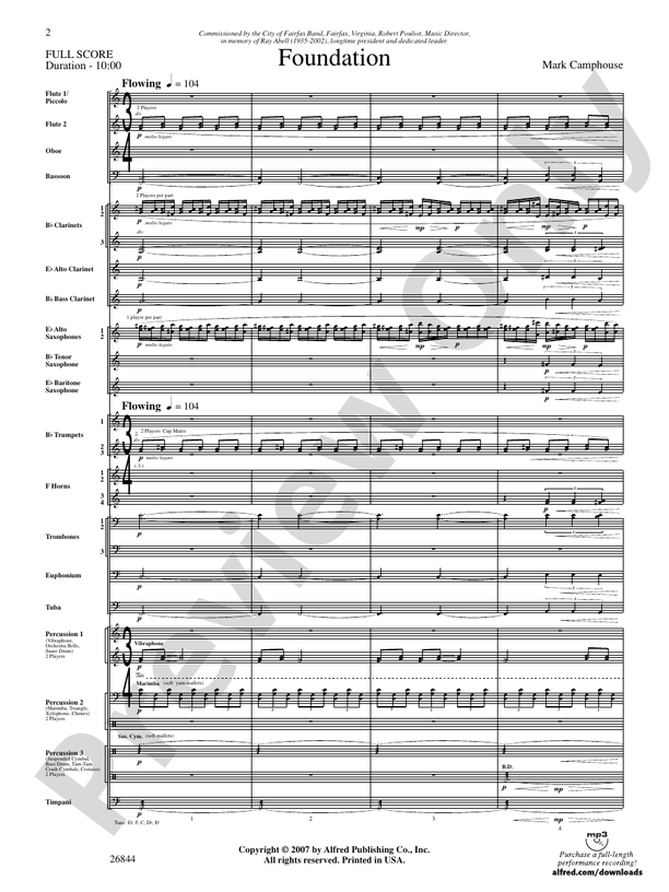 Foundation - Concert Band Conductor Score & Parts (Digital Download)
