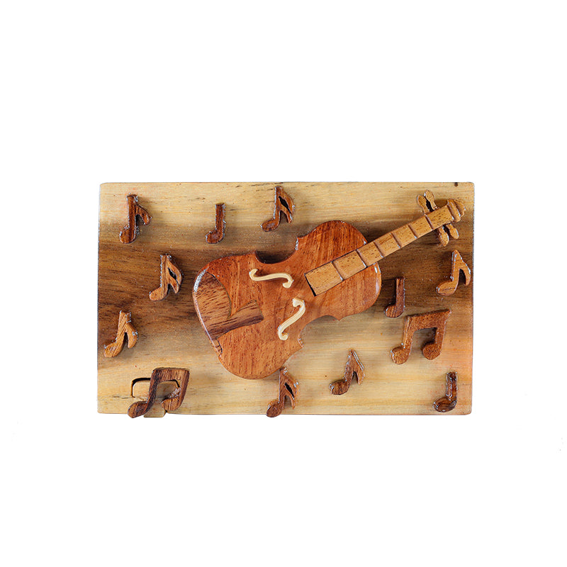 Lacquered Secrets Box Violin & Notes
