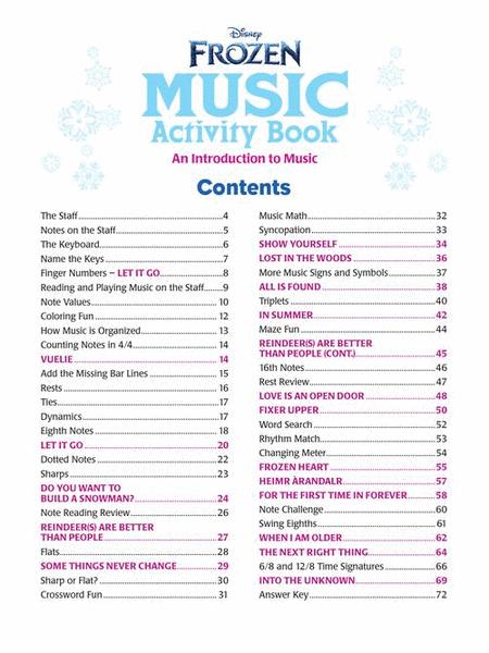 Frozen Music Activity Book