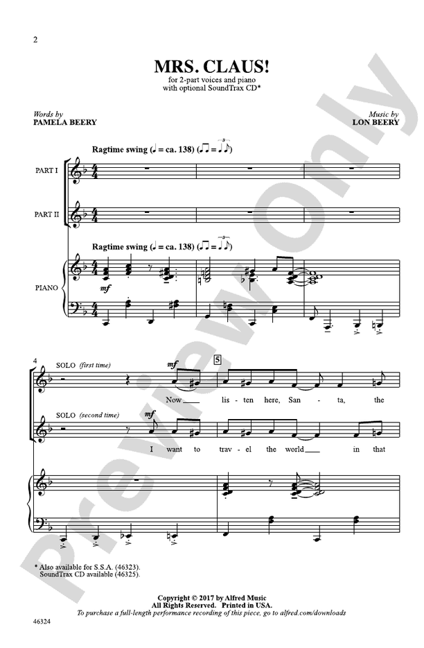 Mrs. Claus! – 2-Part Choral Octavo (Digital Download)
