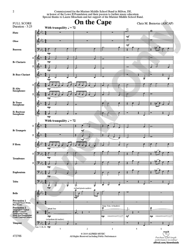 On the Cape - Concert Band Conductor Score & Parts (Digital Download)