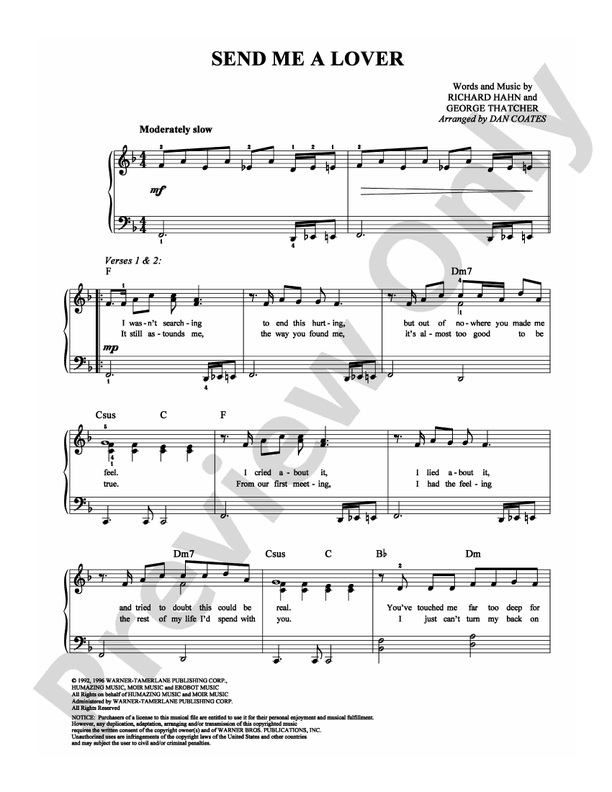 Send Me a Lover - Arr. Dan Coates - Easy Piano (Digital Download)