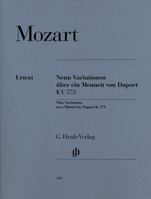 9 Variations on a Minuet by Duport K 573 Piano
