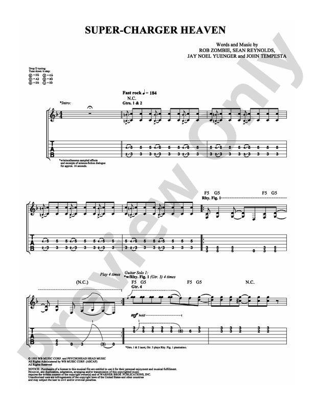 Super-Charger Heaven - Guitar TAB (Digital Download)