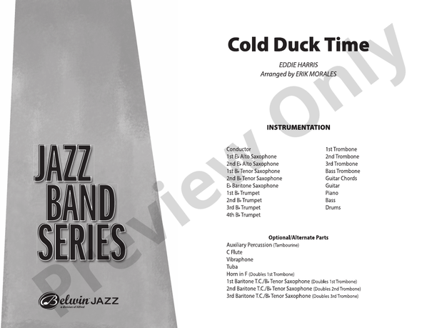 Cold Duck Time - Jazz Ensemble Conductor Score & Parts(Digital Download)