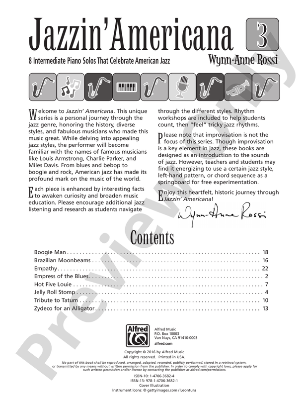 Jazzin' Americana 3: 8 Intermediate Piano Solos That Celebrate American Jazz - Piano (Digital Download)