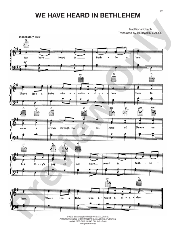 We Have Heard In Bethlehem - PVG (Digital Download)